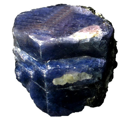 نمونه ای از سنگ راف یاقوت کبود