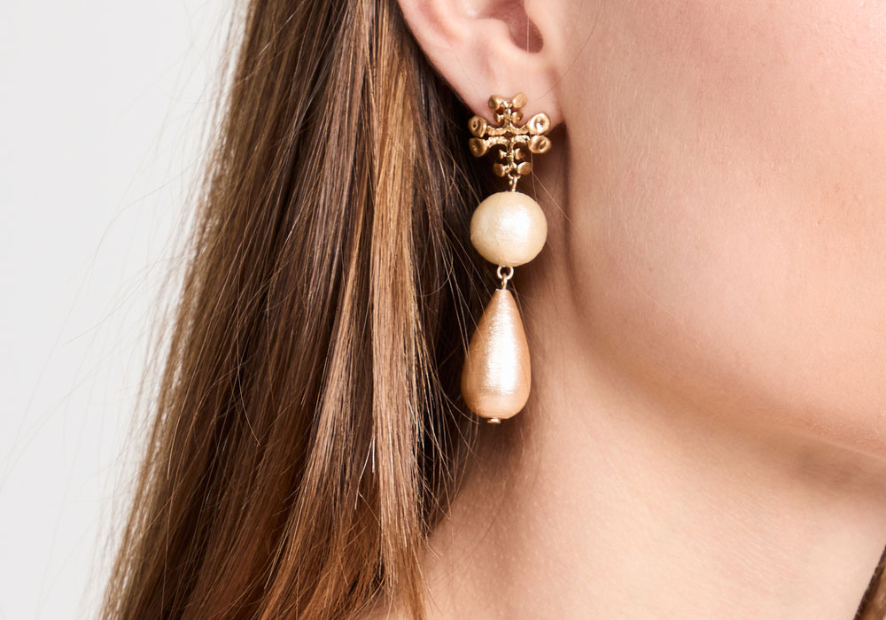 گوشواره اشکی بروتالیست توری برچ - گالری جواهرات گنجه