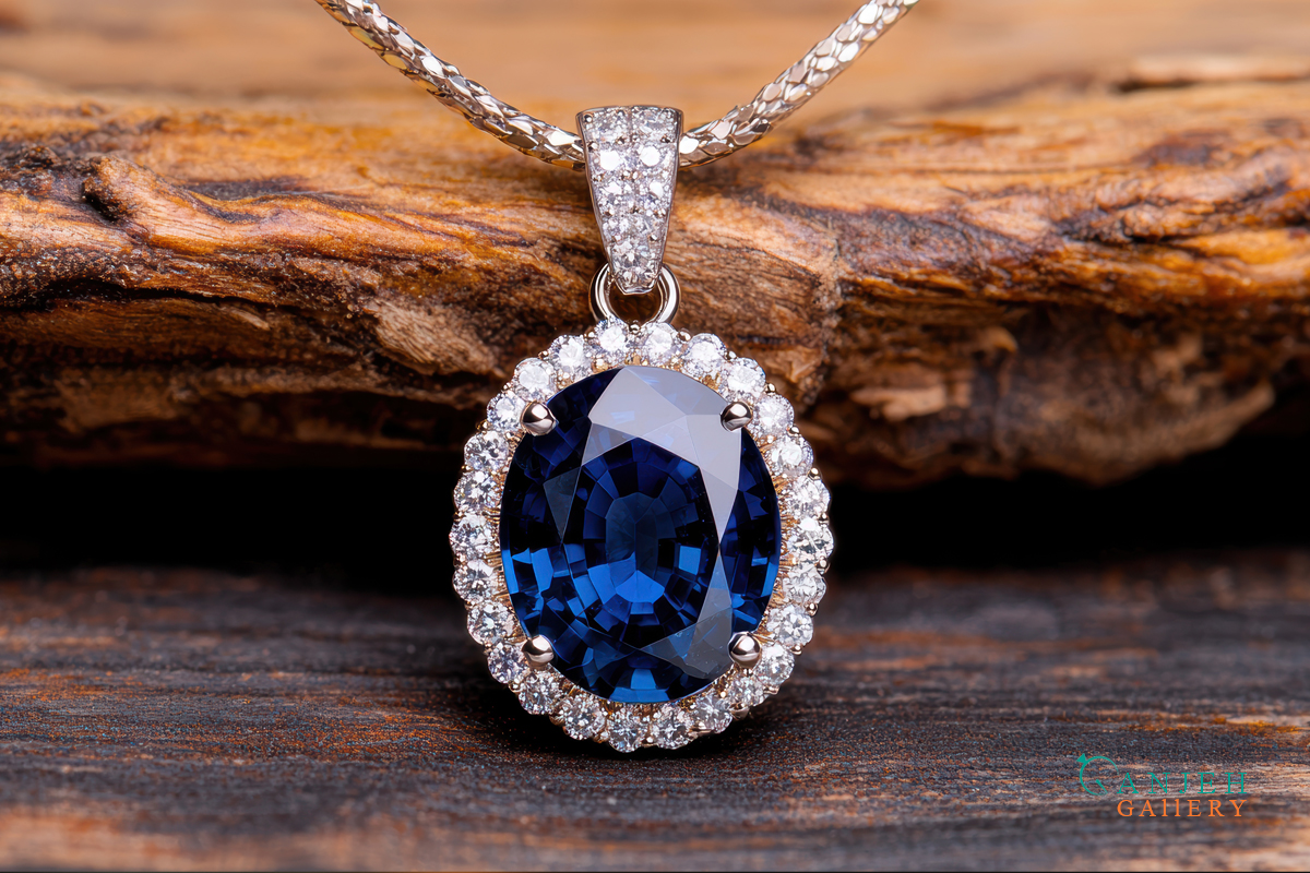 اجرت ساخت گردنبند طلا یاقوت کبود-گالری گنجه