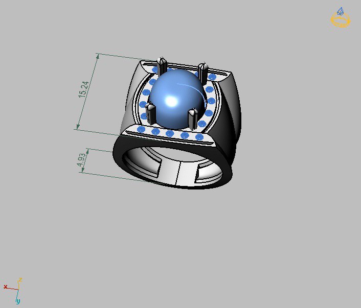 طراحی سه بعدی انگشتر طلا با استفاده از نرم افزار ماتریکس