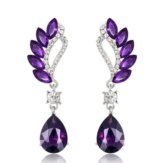 گوشواره ساخته شده از سنگ تولد بهمن - گالری گنجه