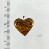 گردنبند سنگ جاسپر پاییزی با تراش قلب کد N539