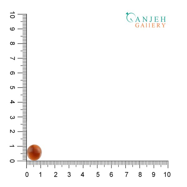 نگین عقیق سرخ اصل تراش دایروی کد N236-10