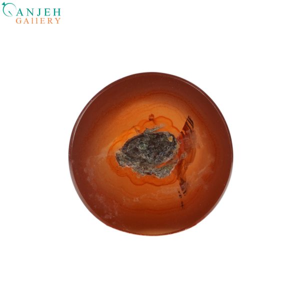 نگین عقیق سرخ اصل تراش دایروی کد N236-7