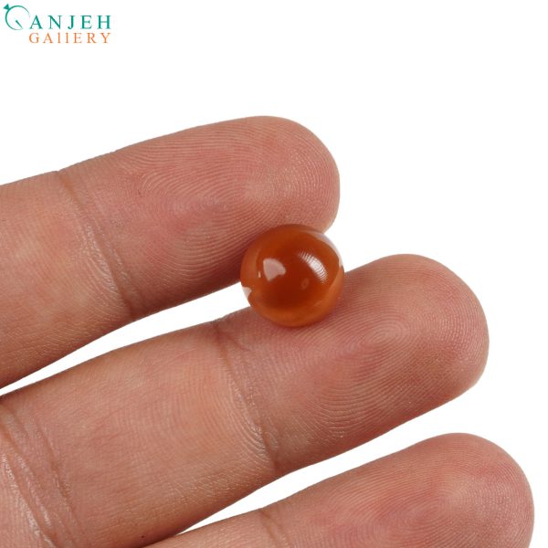 نگین عقیق سرخ اصل تراش دایروی کد N236-9