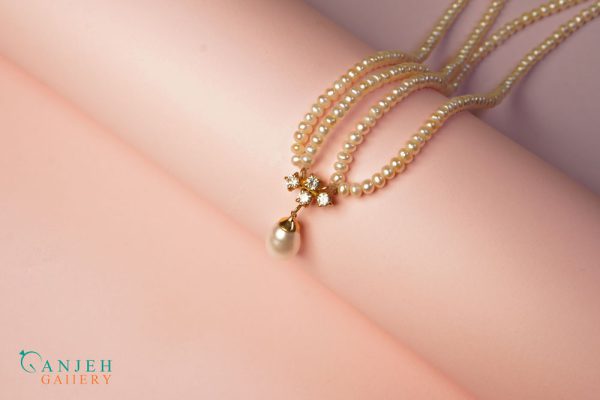 گردنبند طلا مروارید طرح درسا کد G306-2