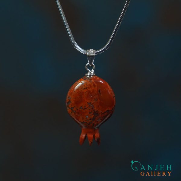 گردنبند سنگی جاسپر طرح یلدا کد N571-2