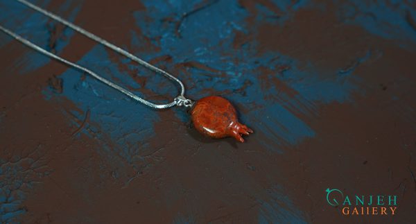 گردنبند سنگی جاسپر طرح یلدا کد N571-3
