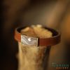 دستبند چرم و سنگ عقیق سلیمانی کد S1079-6