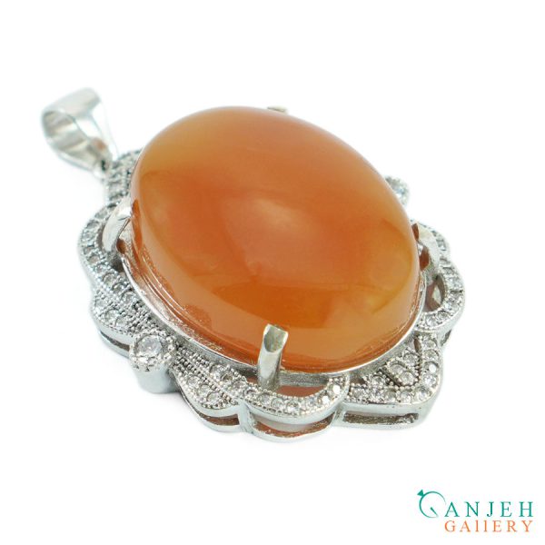 گردنبند نقره زنانه عقیق یمنی طرح یسنا کد S1094