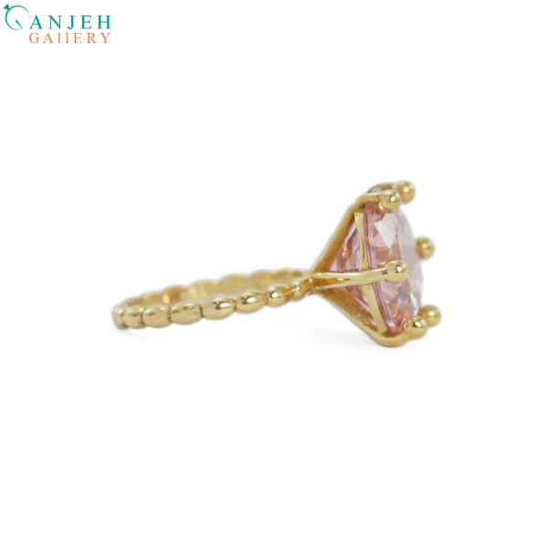 انگشتر طلای زنانه آمیتیست طرح کژال کد G324-1