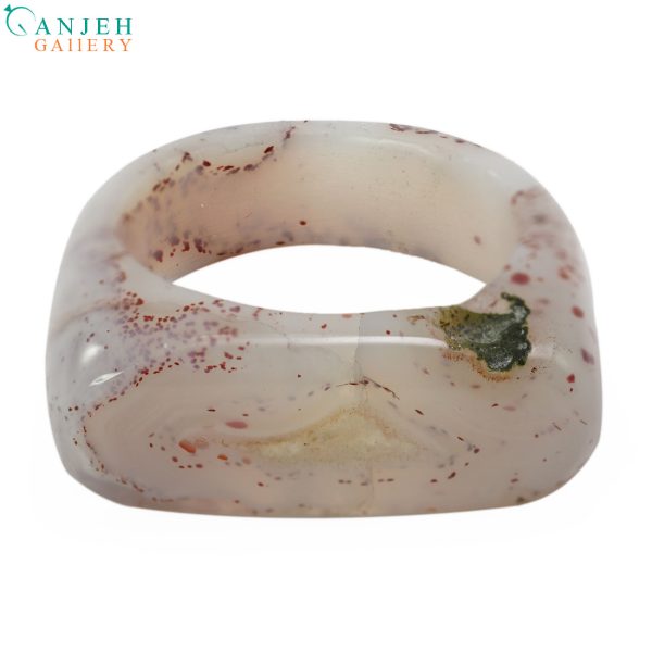 انگشتر سنگی عقیق سلیمانی کد N154 -1