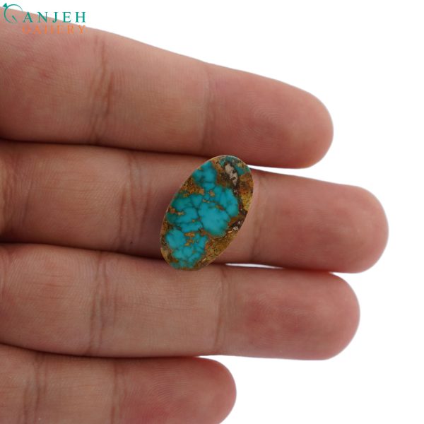 نگین فیروزه نیشابوری آبی شجر کد N428-3