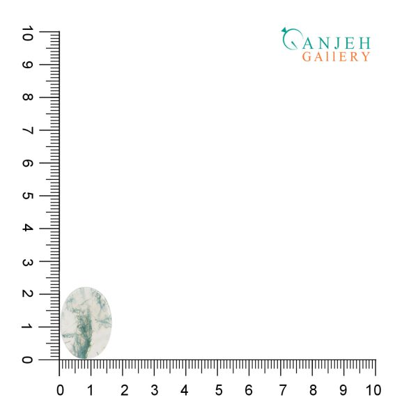 نگین عقیق سبز خزه ای اصل کد N464-3