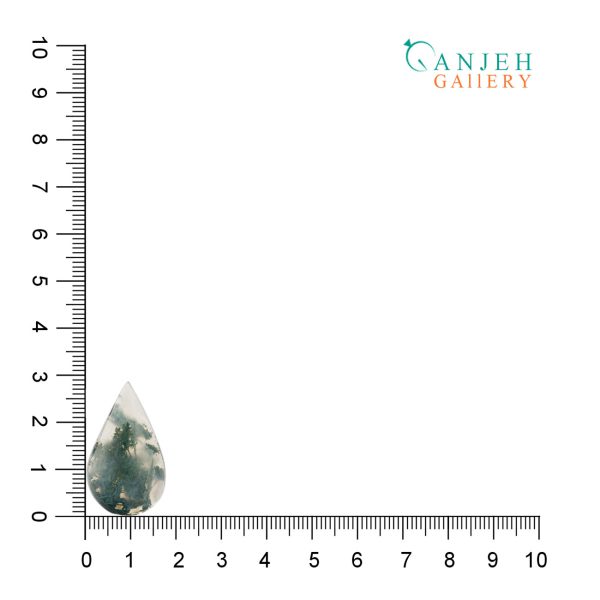 سنگ عقیق شجر خزه ای اشکی شکل کد N467-4
