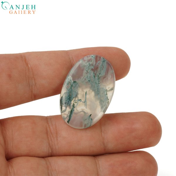 سنگ عقیق شجر خزه ای بیضی شکل کد N468-2