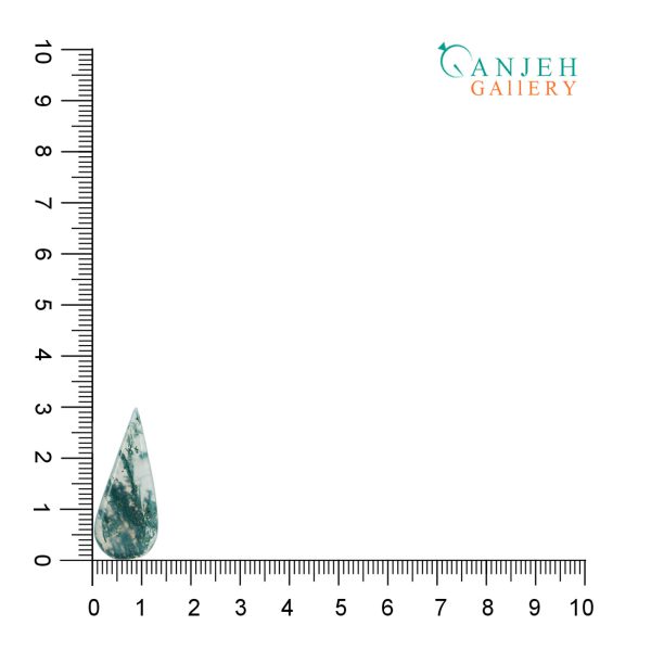 نگین عقیق سبز شجر خزه ای کد N481-3