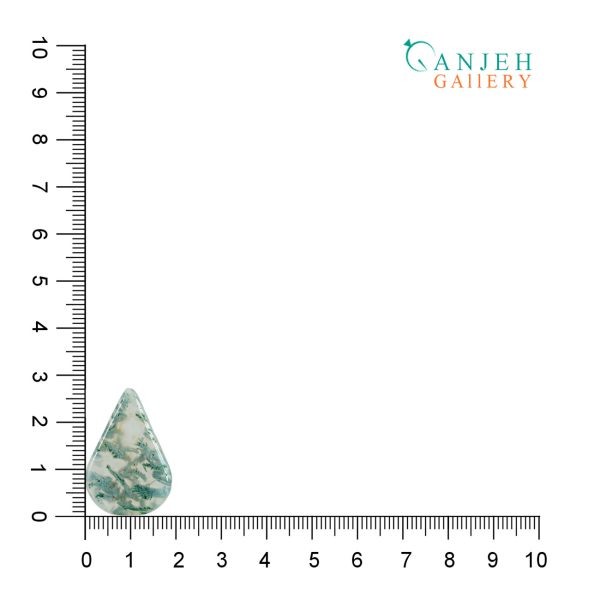 نگین عقیق خزه ای سبز کد N485-3