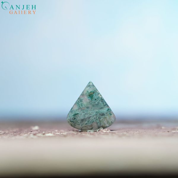 سنگ عقیق شجر خزه ای اشکی شکل کد N487-2