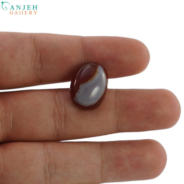 سنگ عقیق سرخ سلیمانی بیضی کد N802-1