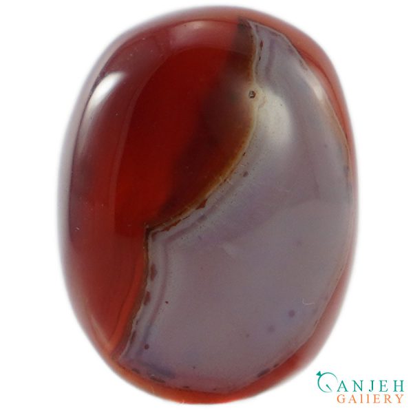 سنگ عقیق سرخ سلیمانی بیضی کد N802 - گالری گنجه