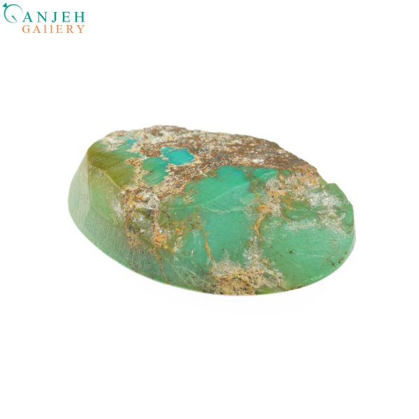 سنگ فیروزه نیشابوری سبز رگه طلایی کد N824-2