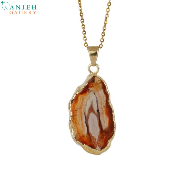 گردنبند عقیق سرخ سلیمانی کد N587-3