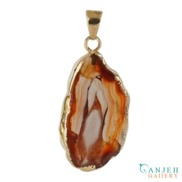 گردنبند عقیق سرخ سلیمانی کد N587-5 - گالری گنجه
