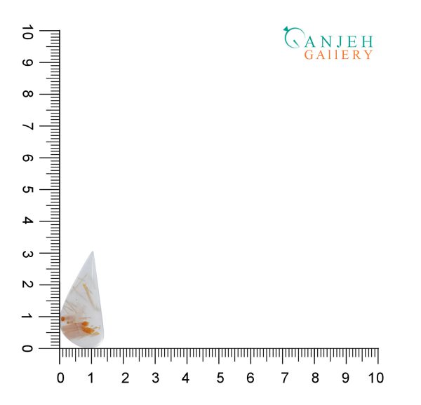 سنگ عقیق سوزنی طرح اشکی کد N279-1