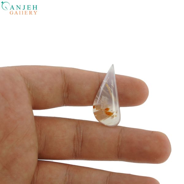سنگ عقیق سوزنی طرح اشکی کد N279-2