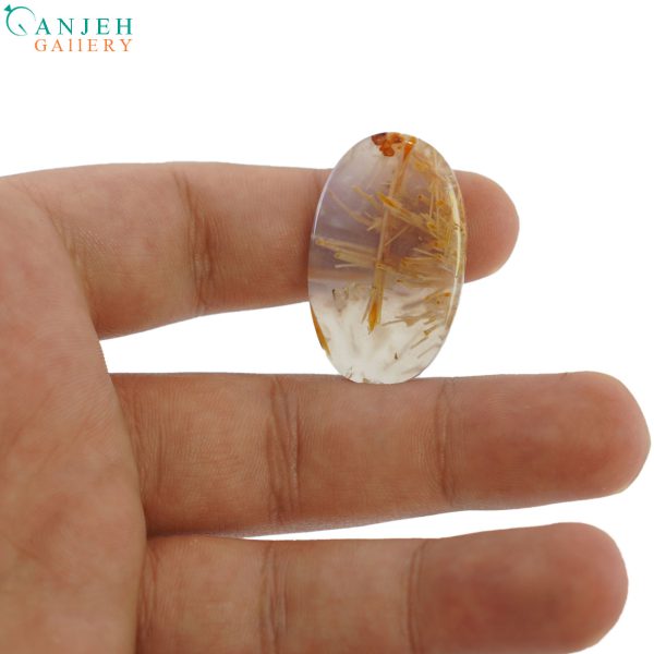 نگین عقیق سوزنی معدنی تراش دامله کد N280-3