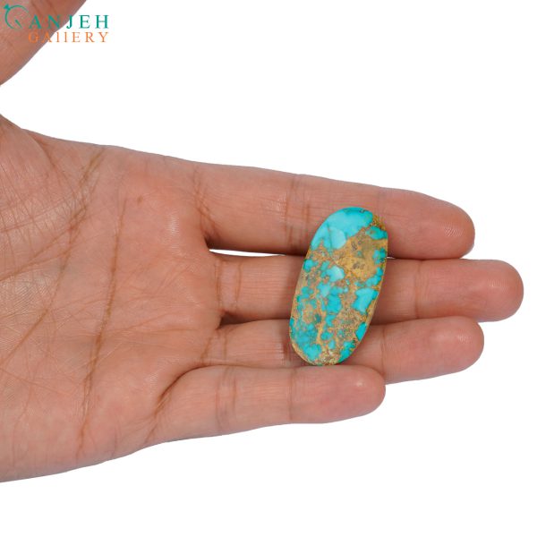 سنگ فیروزه نیشابوری شجر رگه طلایی کد N966-3