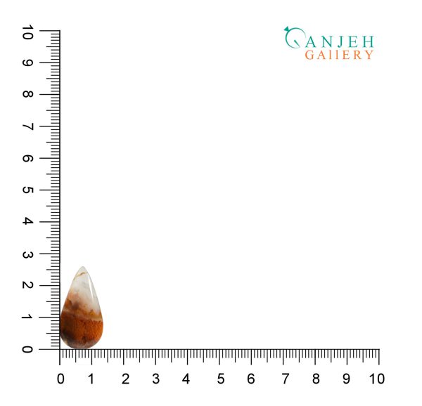 نگین طرح اشکی عقیق شجر پاییزی کد N968-5