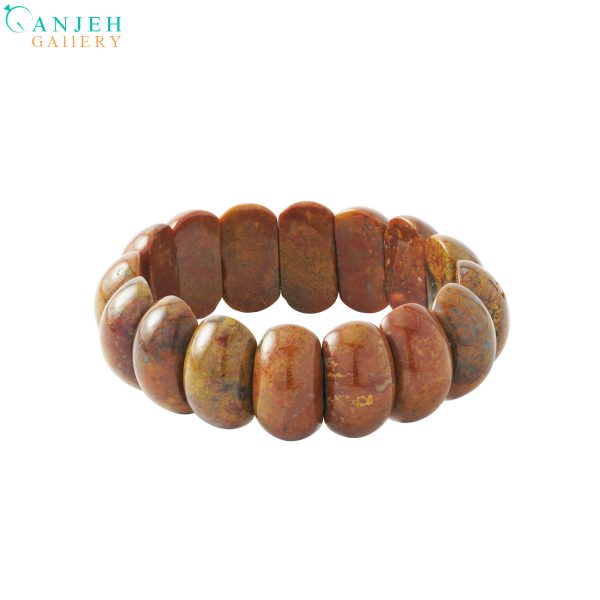 دستبند سنگی جاسپر طبیعی طرح زیبان کد N623-7