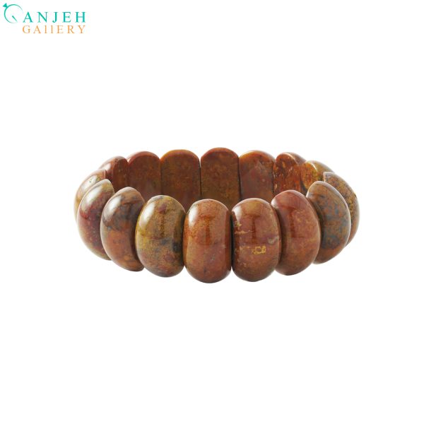 دستبند سنگی جاسپر طبیعی طرح زیبان کد N623-8