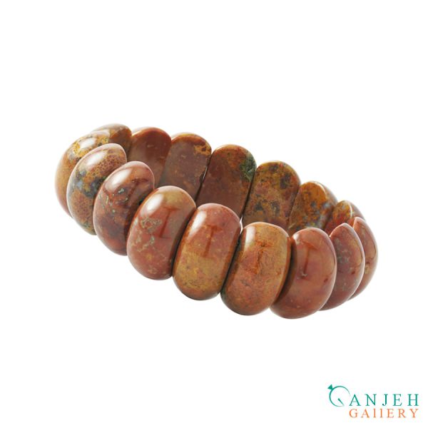 دستبند سنگی جاسپر طبیعی طرح زیبان کد N623-9