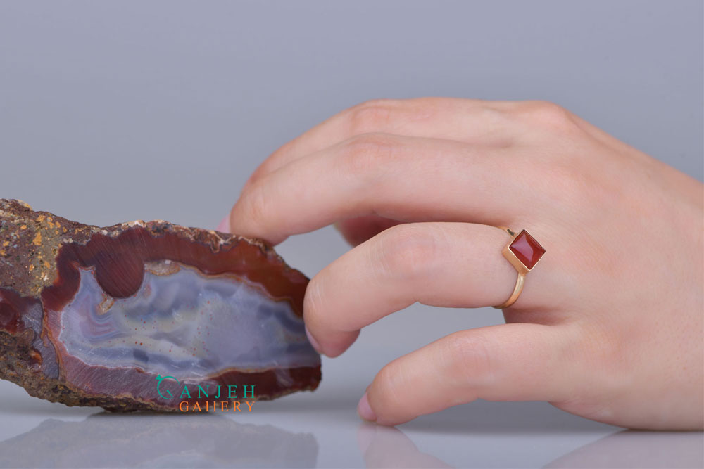 خواص انگشتر عقیق طلا - گالری جواهرات گنجه