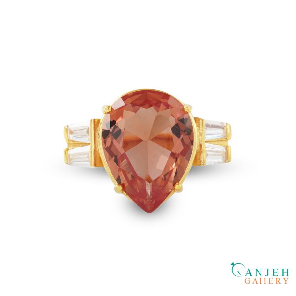 انگشتر طلا زنانه الکساندریت طرح پرژن کد G368-10