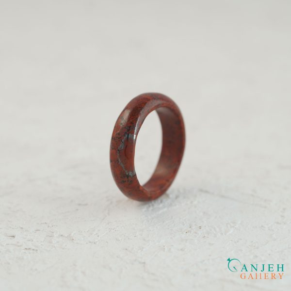 حلقه سنگی جاسپر سرخ کد N187-12 ، گالری جواهرات گنجه