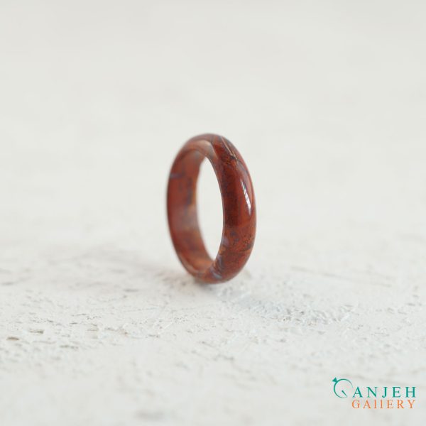 حلقه سنگی جاسپر سرخ کد N187-7 ، گالری جواهرات گنجه