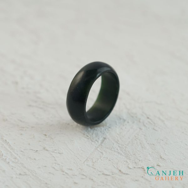 حلقه سنگی یشم کد N194-3 ، گالری جواهرات گنجه