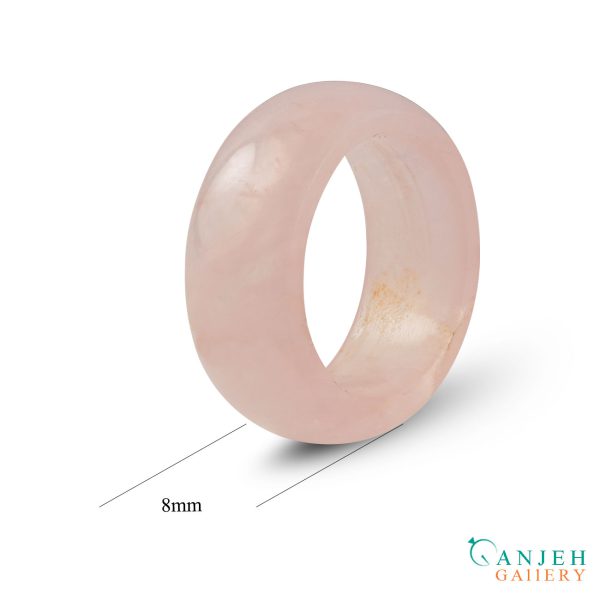 حلقه سنگی رزکوارتز طبیعی کد N195 -گالری جواهرات گنجه
