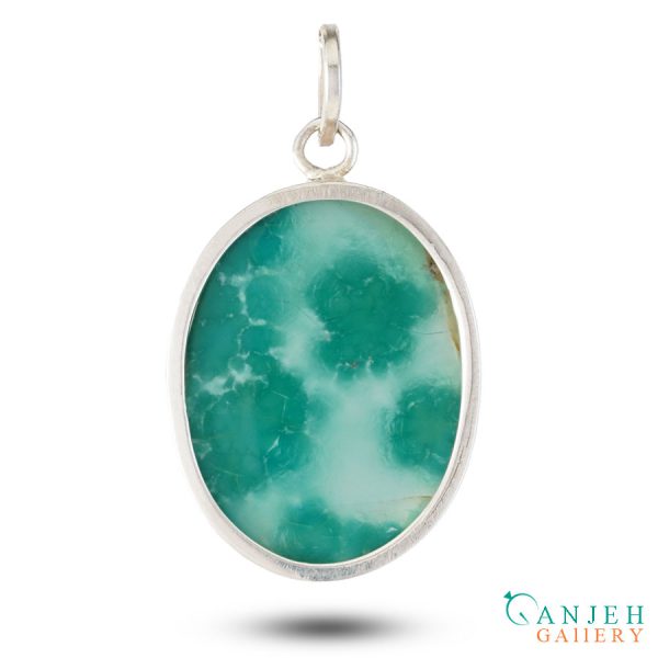 گردنبند فیروزه اصل طرح ابر و بادی کد S1346-4 ، گالری جواهرات گنجه