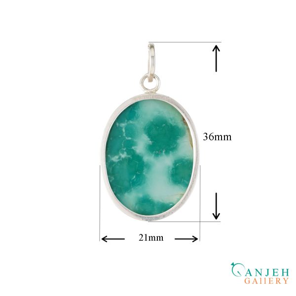 گردنبند فیروزه اصل طرح ابر و بادی کد S1346-5 ، گالری جواهرات گنجه