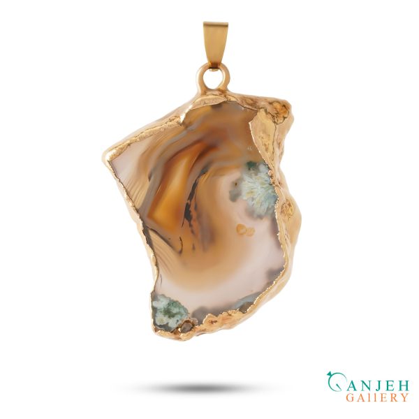 گردنبند سنگی عقیق اصل شجر بهاری کد N658-2 ، گالری جواهرات گنجه