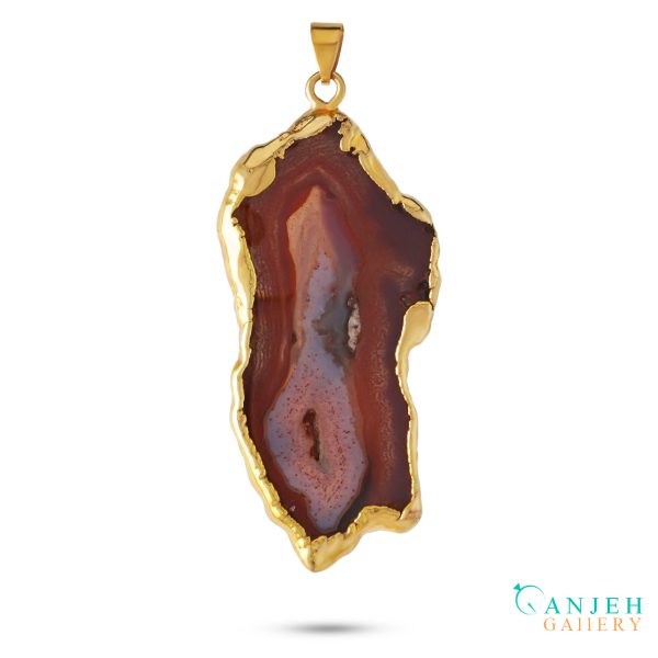 گردنبند سنگی زنانه عقیق سلیمانی قرمز اصل کد N659