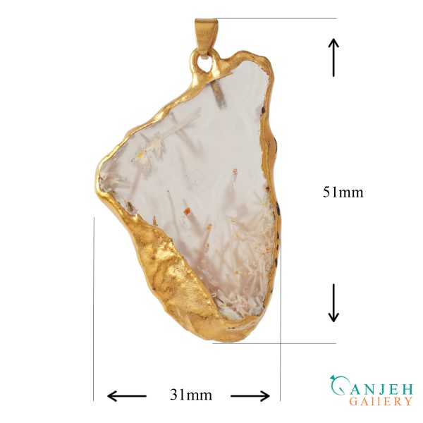 گردنبند سنگی عقیق روتایلی اصل کد N662 - گالری جواهرات گنجه