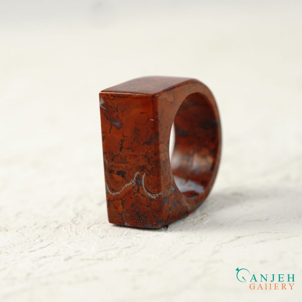 حلقه سنگی جاسپر سرخ N3000-گالری جواهرات گنجه