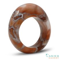 انگشتر سنگی اصل عقیق جاسپر کد N3005-7 ، گالری جواهرات گنجه