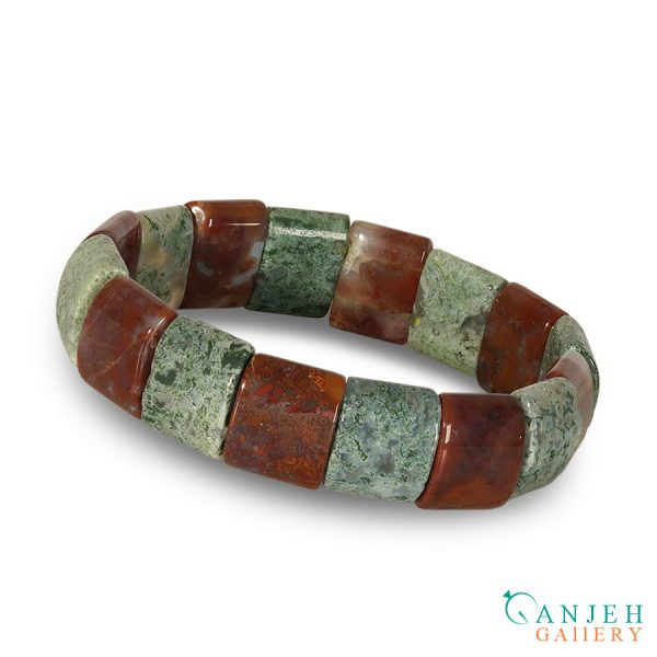 دستبند سنگی عقیق طرح آشیان کد N651-12 ، گالری جواهرات گنجه